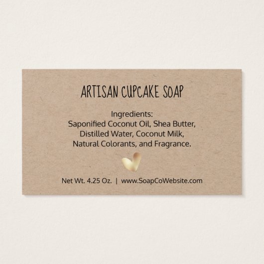 ラブハートエレガント 手作りの愛を込めて クラフトギフタグ (裏面)