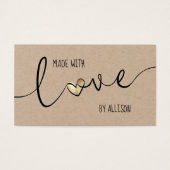 ラブハートエレガント 手作りの愛を込めて クラフトギフタグ (正面)