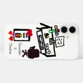 ラブハートオフィスデスク名 Case-Mate iPhoneケース (裏面 (横))