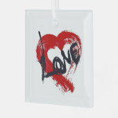 ラブハートオーナメント ガラスオーナメント (正面左)