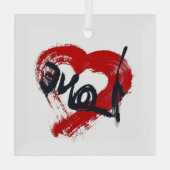 ラブハートオーナメント ガラスオーナメント (裏面)