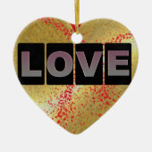 ラブハートオーナメント セラミックオーナメント (正面)