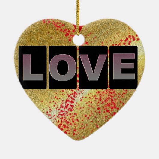 ラブハートオーナメント セラミックオーナメント (裏面)