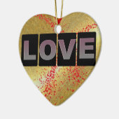 ラブハートオーナメント セラミックオーナメント (左)