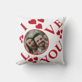 ラブハートカスタムフォトヴァレンティーンズデイカップル クッション (正面)
