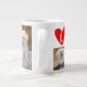 ラブハートカスタム5フォトコラージュバレンタイン ジャンボコーヒーマグカップ (裏面)