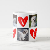 ラブハートカスタム5フォトコラージュバレンタイン ジャンボコーヒーマグカップ (正面)