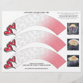 ラブハートカップケーキコージー – 赤