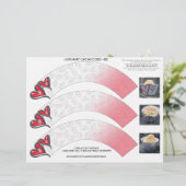 ラブハートカップケーキコージー – 赤 (スタンド正面)