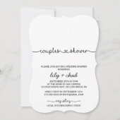 ラブハートカップルのシャワー 招待状 (正面)