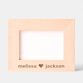 ラブハートカップル名 レーザー彫刻フレーム