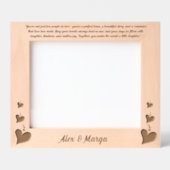 ラブハートカップル記念日ギフト木彫り レーザー彫刻フレーム (正面)