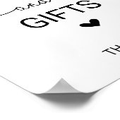 ラブハートカードとギフトサイン ポスター (角)