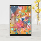 ラブハートカード カード (黄色い花)