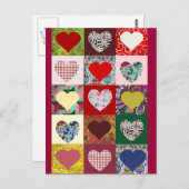 ラブハートキルト ポストカード (正面/裏面)