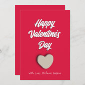 ラブハートクリムゾンレッドバレンタインデー シーズンカード (正面/裏面)