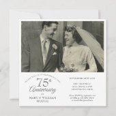 ラブハートコンフェッティ ウェディングフォト 75周年記念 招待状 (正面)