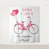 ラブハートサイクリックスバレンタパーソナライズされたンカスタム タペストリー (正面)