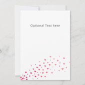 ラブハートサイクリックスバレンタパーソナライズされたンカスタム ノートカード (裏面)