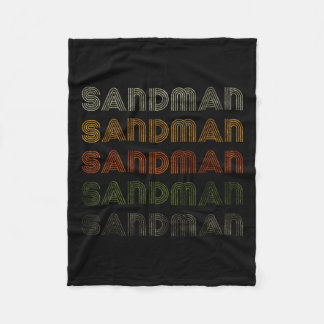 ラブハートサンドマンティーグランジヴィンテージスタイルブラック フリースブランケット