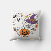 ラブハートシェイプ私たちの最初のハロウィンファミリーニューホーム クッション (裏面)