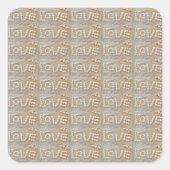 ラブハートシーシェルビーチハートシーシェルズサマー スクエアシール (正面)