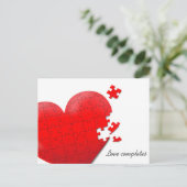 ラブハートジグソーパズルはがき ポストカード (スタンド正面)