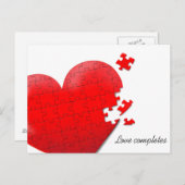 ラブハートジグソーパズルはがき ポストカード (正面/裏面)