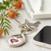 ラブハートジッパーチャームキーチェーン キーホルダー (側面)