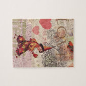 ラブハートスウィーテアートヴァレンタインチェルブ ジグソーパズル (横)