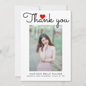 ラブハートスクリプトクラス2023卒業写真 サンキューカード (正面)