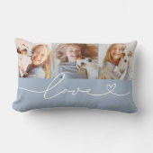 ラブハートスクリプトシャンベイカスタム3フォトコラージュ ランバークッション (正面)