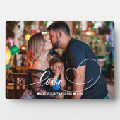 ラブハートスクリプト |家族の写真 フォトプラーク (正面)