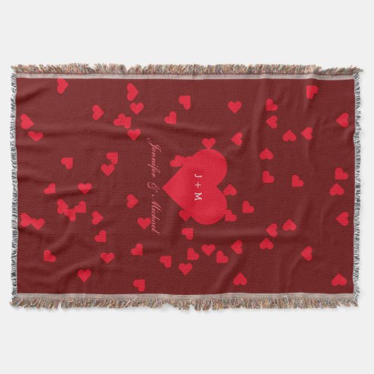 ラブハートズ結婚アニバーサリー新郎 スローブランケット (正面)