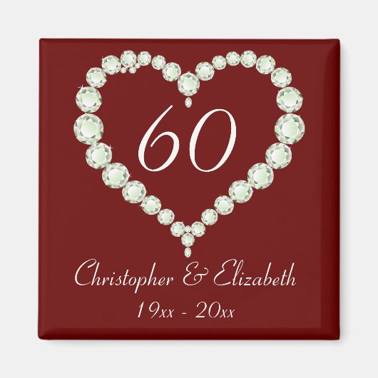 ラブハートダイヤモンドアニバーサリーメメント マグネット (正面)