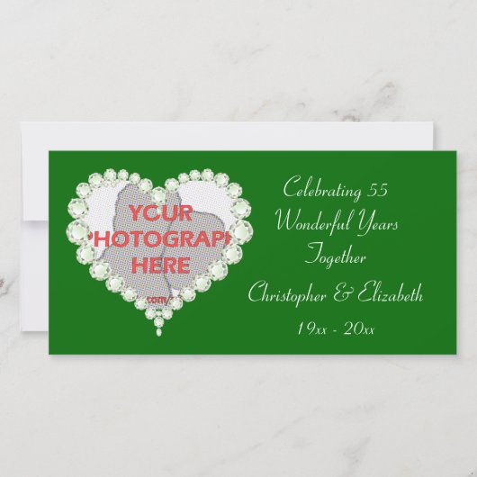 ラブハートダイヤモンドエメラルドアニバーサリー 案内状 (正面)