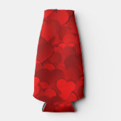 ラブハートテクスチャ赤パターン–19909 ボトルクーラー (正面)