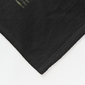 ラブハートテリオンティーグランジヴィンテージスタイルブラック フリースブランケット (角)