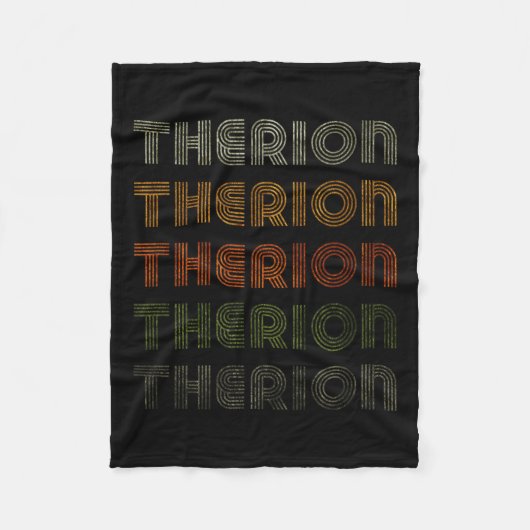 ラブハートテリオンティーグランジヴィンテージスタイルブラック フリースブランケット (正面)