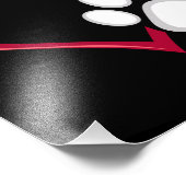 ラブハートドッグポーバレンタインデー犬愛好家 フォトプリント            (角)