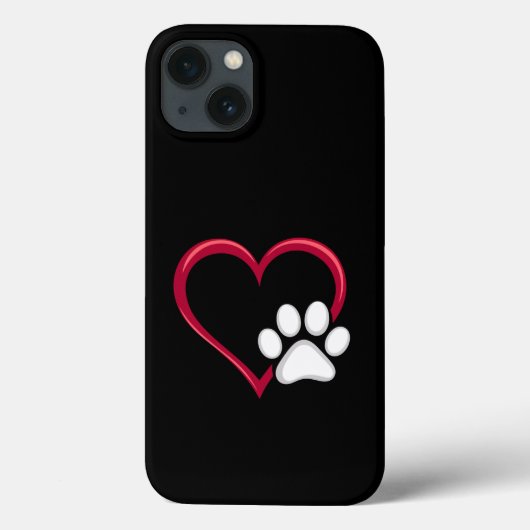 ラブハートドッグポーバレンタインデー犬愛好家 Case-Mate iPhoneケース (裏面)
