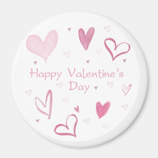 ラブハートドードル冷蔵庫用マグネット マグネット (正面)