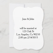 ラブハートネオンホットピンクブラック結婚式招待状 招待状 (裏面)