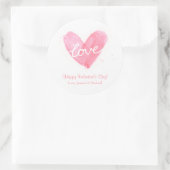 ラブハートハッピーバレンタインデスティッカー ラウンドシール (バッグ)