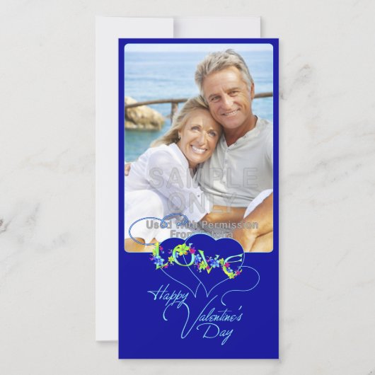 ラブハートハッピーバレンタインデーフォトカード シーズンカード (正面)