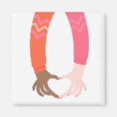 ラブハートハンズア感動的ート マグネット (正面)