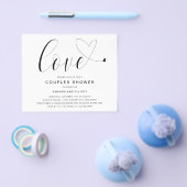 ラブハートバジェットカップルシャワー招待状 チラシ (シングル)