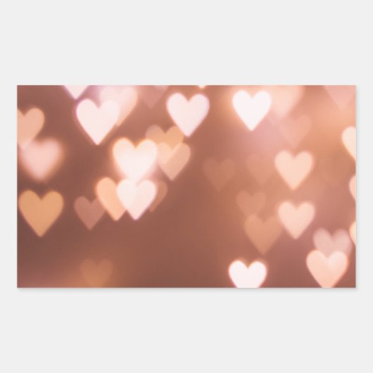 ラブハートバブル紙吹雪 長方形シール (正面)