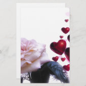 ラブハートバラ花フラワーデスティニー自然 便箋 (正面/裏面)