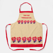 ラブハートバルーンドラゴンフライパーソナライズされた エプロン (正面)